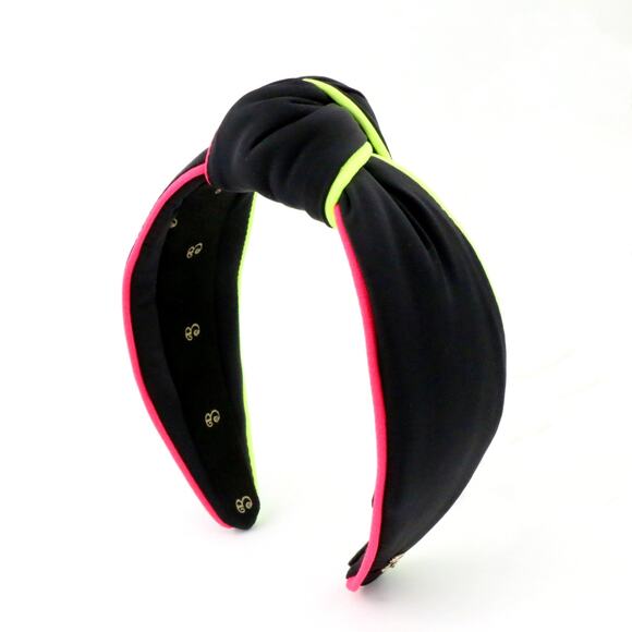80s Miami Neon Piping Black Neoprene Topknot main image 5